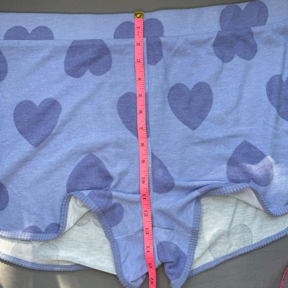 Colsie size XL lavender colored heart pattern mini shorts - Picture 7 of 8